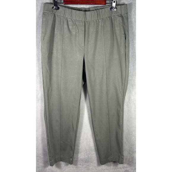 J.Jill Women's Ponte Slim‎ Leg Pants Size XL Green Elastic Waist Stretch Pull On - Picture 1 of 6
